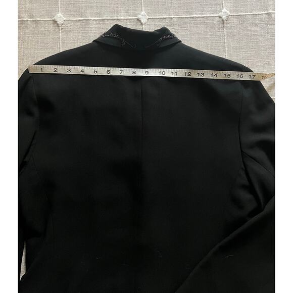 Carole Little Womens Vintage 90s Y2K Beaded Sequin Dark Romantic Jacket Blazer - Picture 16 of 16